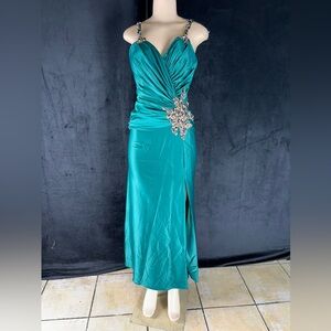 Elegant Teal Evening Gown by Mandalay